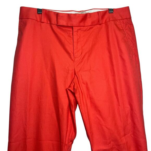 Banana Republic Womens Size 8 Coral Salmon Flat Front Chino Casual Cotton Pants - Picture 3 of 10